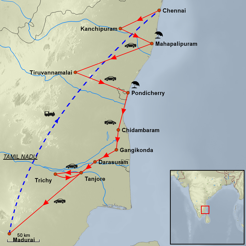 tamil nadu travel route